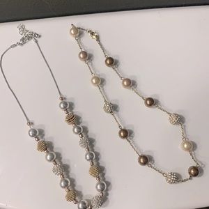 Two necklaces, cute! Dress up or down with these.